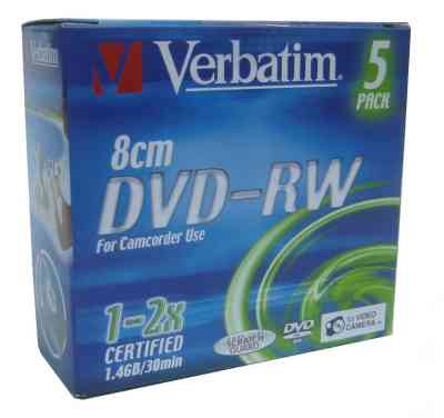 Verbatim Dvd-rw 14gb 8cm 2x 5 Unidades